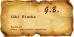 Göbl Blanka névjegykártya